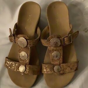 Vionic Cleona Open Toe Wedge Cork Sandal